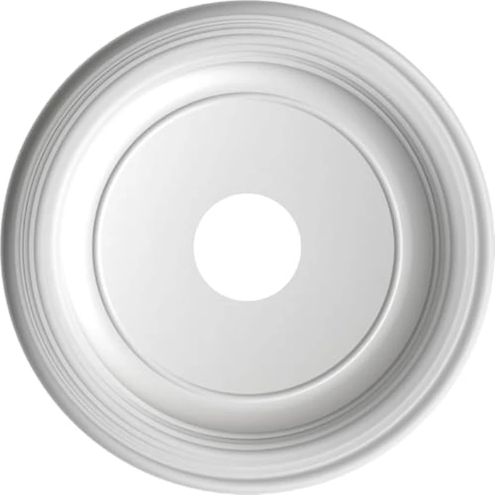 16"OD x 3 1/2"ID x 1 3/8"P Traditional Thermoformed PVC Ceiling Medallion (Fits Canopies up to 9 1/2"), UltraCover Satin Blossom White by Ekena Millwork - Image 5