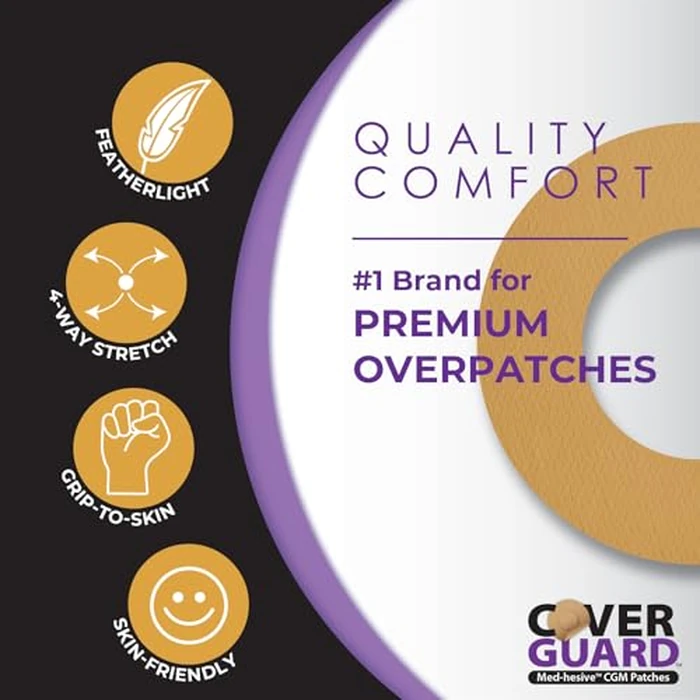 CoverGuard CGM Overpatch | Dexcom G7, Stelo | Tan Center-Cut Design| 25-Count | Waterproof Adhesive | Anti-Fray | Easy Application & Removal | Made in USA | Sensor Protection by CoverGuard - Image 4