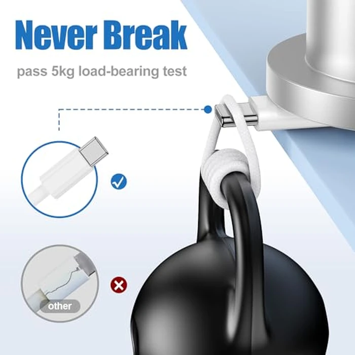 USB C to C Charging Cable 10ft, 60W Fast Type C to C Charger Cord Long for Apple iPhone 17 Pro Max/17 Air/16 Pro Max/15 Plus, MacBook Pro 2021/2020/2019,iPad 12.9/11 inch/Mini/Air 5/4,Samsung Galaxy by Qalirvis - Image 2