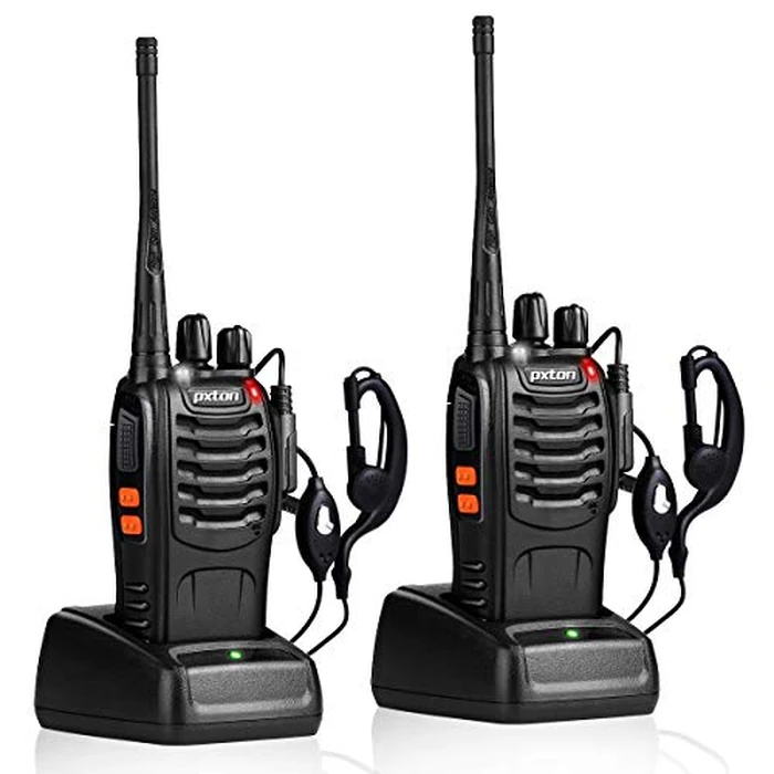 pxton Walkie Talkies Rechargeable Long Range Two-Way Radios with Earpieces,2-Way Radios UHF Handheld Transceiver Walky Talky with Flashlight Li-ion Battery and Charger（2 Pack） by pxton - Used - Very Good condition - US$27.99