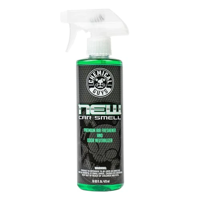 Chemical Guys New Car Smell Air Freshener and Premium Odor Eliminator Refreshes & Neutralizes Odors, Great Car Fresheners for Trucks, SUVs, RVs, and More - 16 oz by Chemical Guys - Image 1