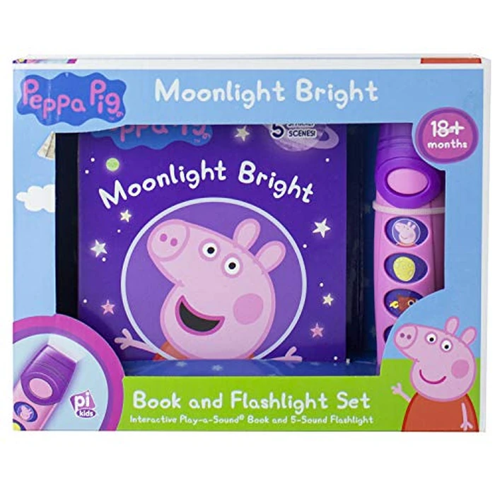 Peppa Pig - Moonlight Bright Sound Book and Sound Flashlight Toy Set - PI Kids by PI Kids - Used - Very Good condition - CA$15.10