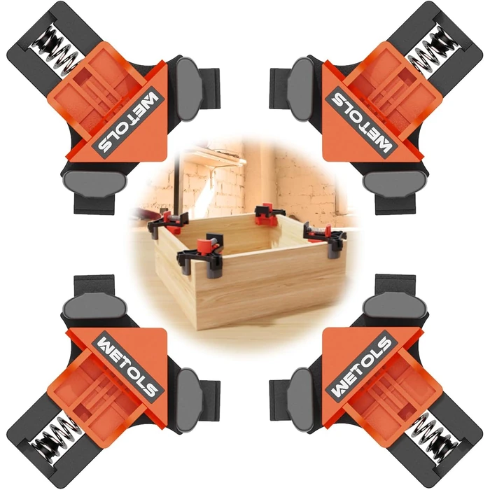 Wetols Corner Clamp for Woodworking (4Pieces) - Orange by Wetols - Refurbished - Excellent condition - US$21.34