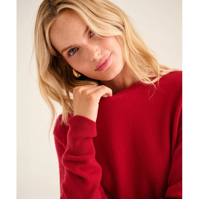 NAADAM The Original Cashmere Crewneck Sweater, Red, L by NAADAM - Image 3