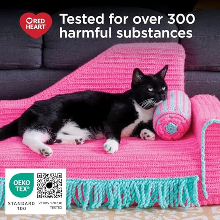 Red Heart Super Saver Baby Pink Yarn - 3 Pack of 198g/7oz - Acrylic - 4 Medium (Worsted) - 364 Yards - Knitting/Crochet by Red Heart - Image 5