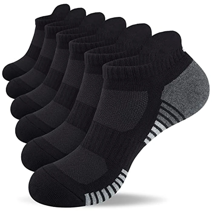 Lapulas Athletic Running Ankle Socks, Low Cut Cushioned Anti-Blister Tab Sports Socks Men Women 6Pairs by Lapulas - Used - Like New condition