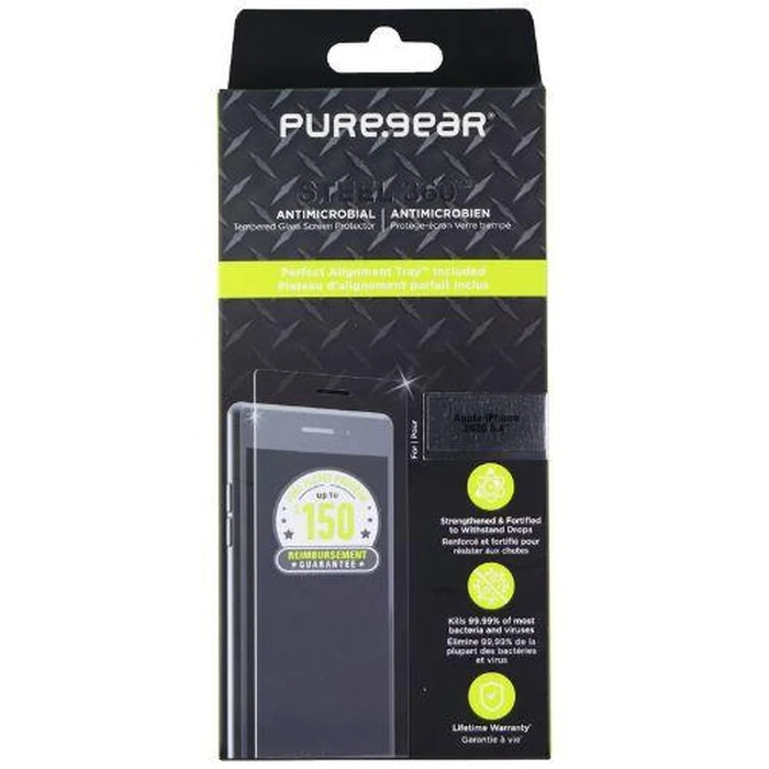 PureGear Steel 360 Tempered Glass Screen Protector for iPhone 12 Mini - Clear by PureGear - Refurbished - Brand New condition - US$8.28