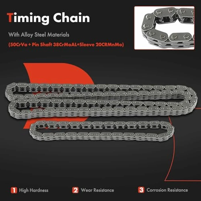 A-Premium 8PCS Engine Timing Chain Kit W/Sprocket & Tensioner & Guide Compatible with Ford Focus 2012-2018, L4 2.0L by A-premium - Image 4