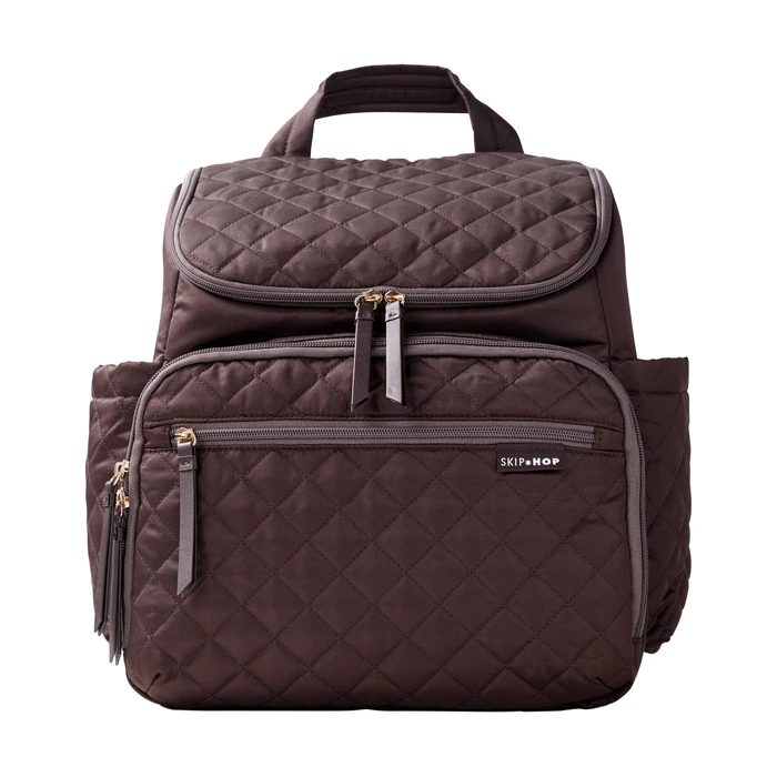 Skip Hop Diaper Bag Backpack: Forma, Multi-Function Baby Travel Bag with Changing Pad & Stroller Attachment, Chocolate by Skip Hop - Image 1