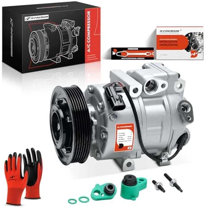 A-Premium A/C Compressor with Clutch Compatible with Hyundai Genesis 3.8L 2009-2013 by A-Premium - Used - Like New condition - US$106.43
