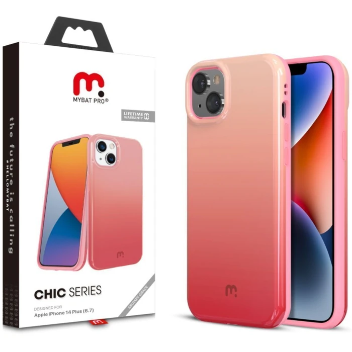 MyBat Pro Chic Series Phone Case for iPhone 14 Plus - Bubblegum by MyBatPro - Image 1