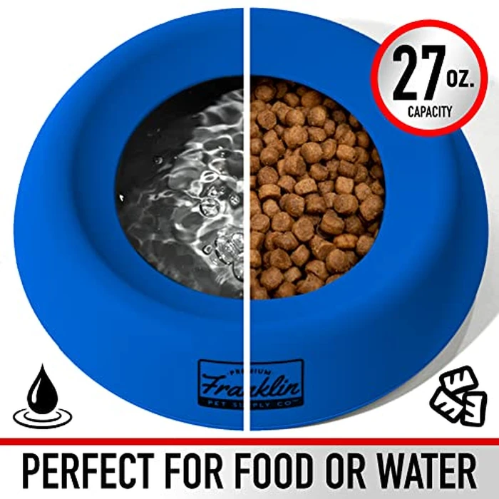 Franklin Pet Supply Co. Travel Pet Silicon Bowl 27oz. - No Spill - BPA Free - Splash Proof - Portable Car Design by Franklin Sports - Image 3