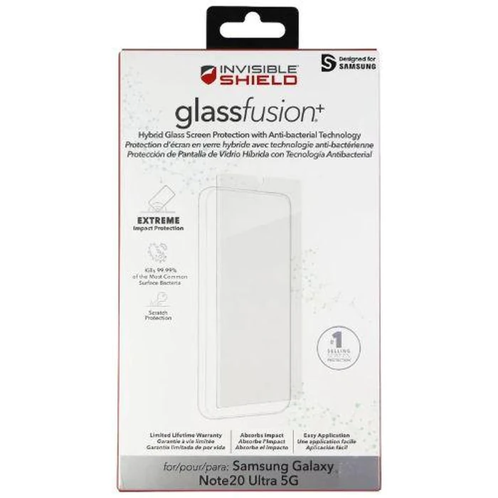 Zagg Invisibleshield Glass Screen Protector for Note 20 Ultra (5G) - Clear by Zagg - Refurbished - Brand New condition