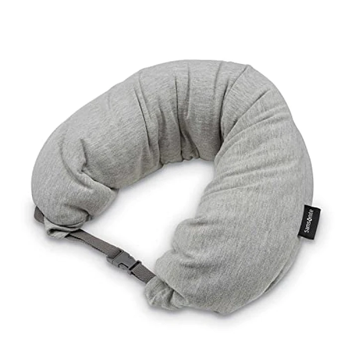 Samsonite Microbead 3-in-1 Neck Travel Pillow, Frost Grey, One Size by Samsonite - Used - Like New condition - US$17.33