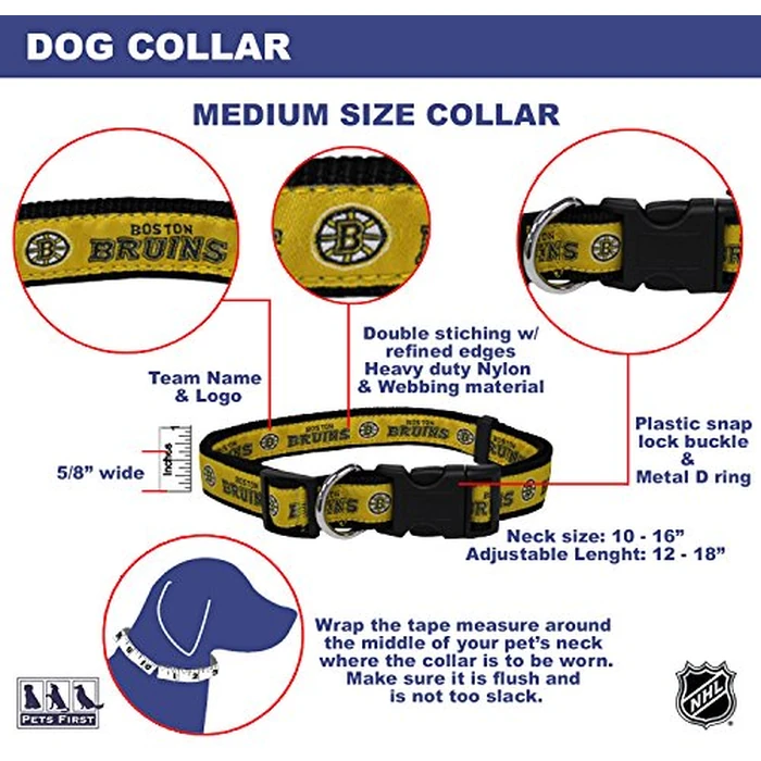 Pets First BRU-3036-MD Boston Bruins Collar, Medium by Pets First - Image 6