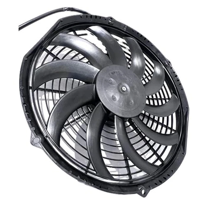 SPAL 30100628B Trans/Air 2160116 10'' Puller Fan 12 Volt High Performance Curved Blades 847 cfm with 8 Built in mounting Brackets VA11A-AP7/C/T-57A 2160088 2160080 by Spal - Used - Like New condition