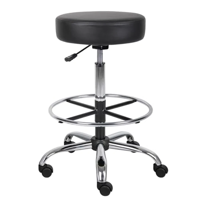 Boss Office Products B16240-BK Be Well Medical Spa Drafting Sool in Black, Low-Back by Boss Office Products - Used - Like New condition - US$53.98