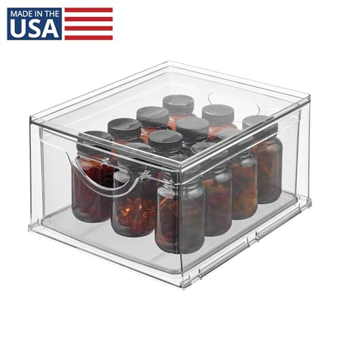iDesign Stackable Storage Drawer for Fridge, Pantry, or Under Sinks, Clear, Made in USA by InterDesign - Image 2