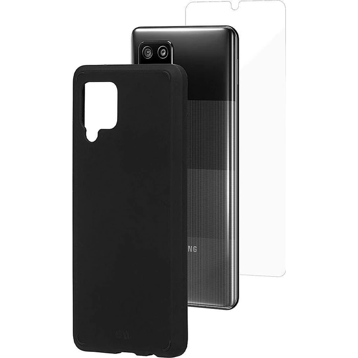 Case-Mate Tough Phone Case and Screen Protector for Samsung A42 5G - Black/Clear by Case-Mate - Refurbished - Brand New condition
