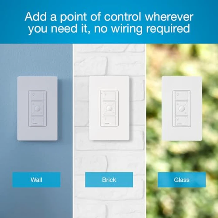 Lutron Pico Remote for Caseta Smart Dimmer Switch, 3-Button Control with Raise/Lower and Preset Lighting Level, For Table Top or Wallmount Use, PJ2-3BRL-WH-L01R, White by Lutron - Image 3