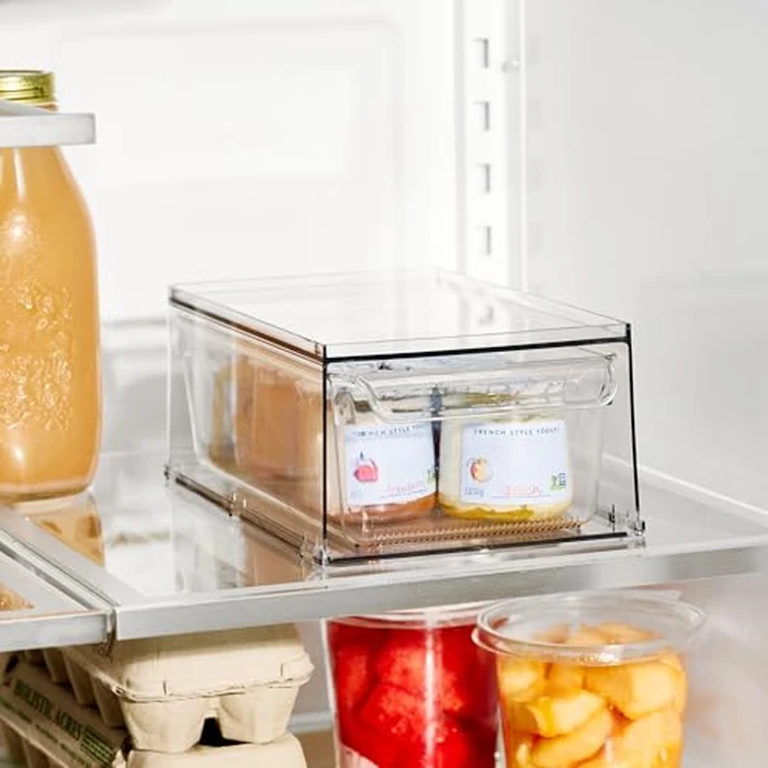 iDesign Stackable Kitchen Storage Drawer for Fridge, Pantry, Under-Sink, or Cabinet - Set of 2 - Clear by InterDesign - Image 7
