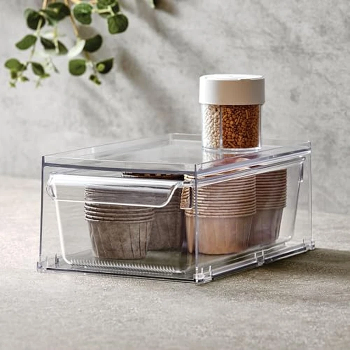 iDesign Stackable Kitchen Storage Drawer for Fridge, Pantry, Under-Sink, or Cabinet - Set of 2 - Clear by InterDesign - Image 8