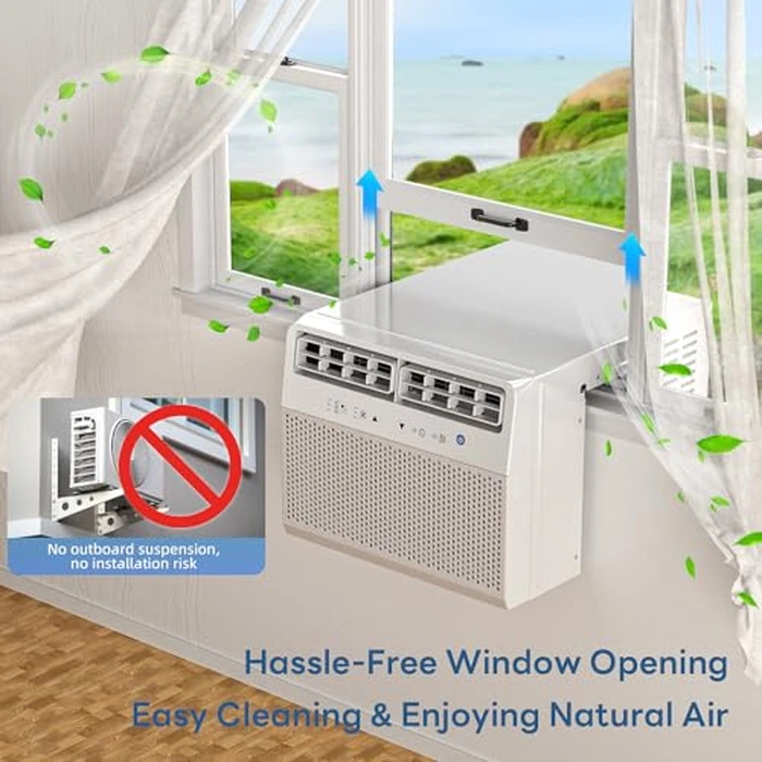 ZAFRO 12,000 BTU U Shaped Window Air Conditioner Cools up to 450 Sq Ft, 6-in-1 Window AC Units with Cool, Fan and Dry Modes, Saddle Air Conditioner with Energy Efficient, Low Noise, White[2026 New] by ZAFRO - Image 7