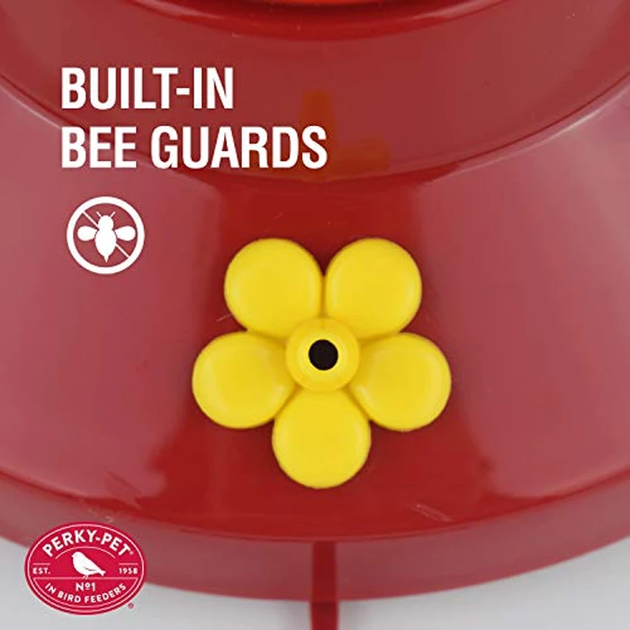 Perky-Pet Pinch-Waist Glass Hummingbird Feeder - 16 oz Nectar Capacity - Wide Mouth Humming bird Feeder - Bee Guards, Ant Moats, Durable Glass Bottle - 210PB, Easy to Clean by Perky-Pet - Image 5