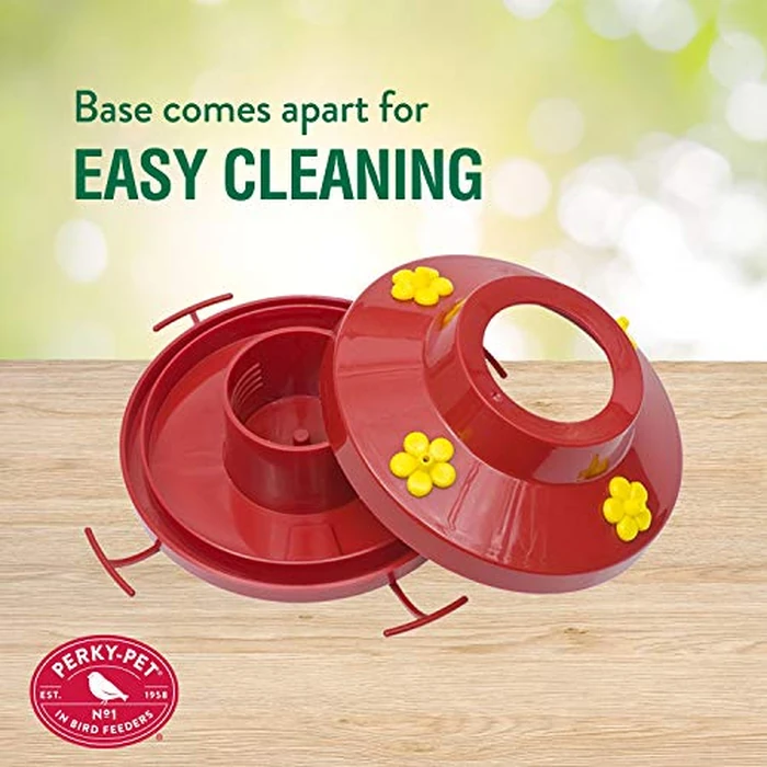 Perky-Pet Pinch-Waist Glass Hummingbird Feeder - 16 oz Nectar Capacity - Wide Mouth Humming bird Feeder - Bee Guards, Ant Moats, Durable Glass Bottle - 210PB, Easy to Clean by Perky-Pet - Image 6