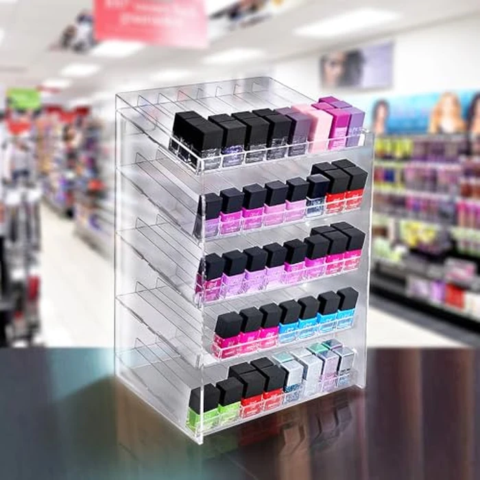 Azar Displays 222685 12" W x 8.5" D x 18.5" H 5-Tier Cosmetic Display for Counter, Pegboard and Slatwall by Azar Displays - Image 6