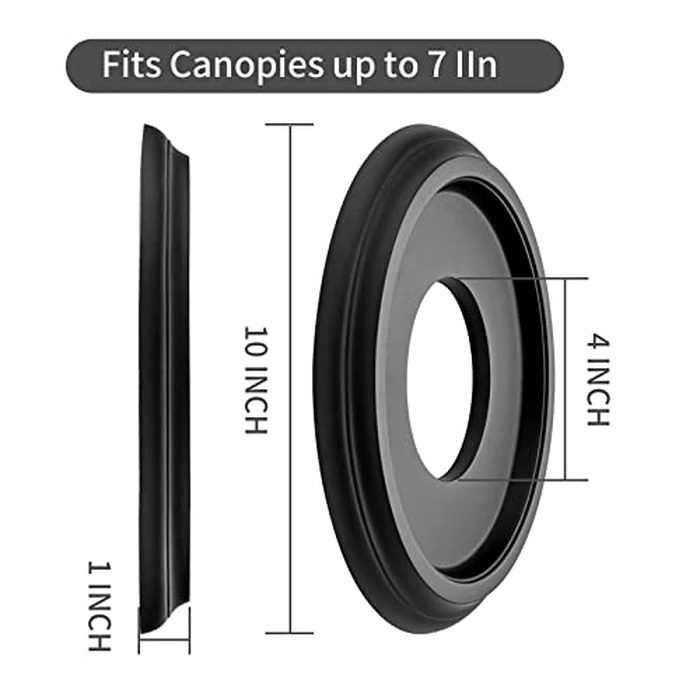 EIFHYT 2 Pack Molded PU Ceiling Medallion for Light Fixtures and Pendants, 10" OD x 4" ID x 1" P (Fits Canopies up to 7-1/4") Black by EIFHYT - Image 2