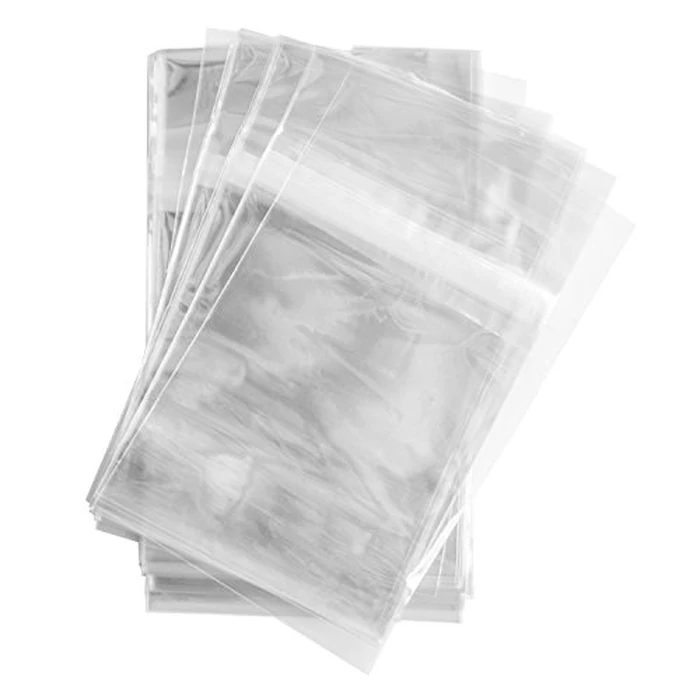 Super Z Outlet 100 Pcs 4 5/8 X 5 3/4 Clear (A2) (P) Card Resealable Cello/Cellophane Bags - Tape Strip on Body by Super Z Outlet - Image 1