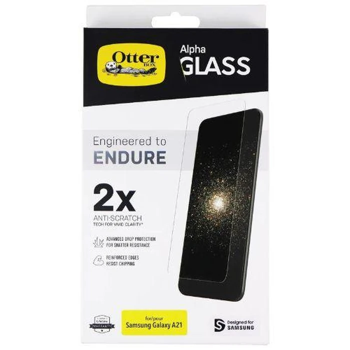 Otterbox Alpha Glass Series Tempered Glass Screen Protector for Galaxy A21 - Clear by Otterbox - Refurbished - Brand New condition - US$8.28