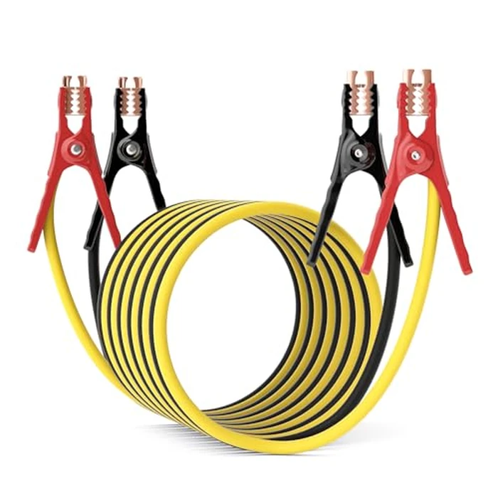 AutoChat Jumper Cables for Car, Heavy Duty Automotive Booster Cables for Car, SUV and Trucks Battery, for Jump Starting Dead or Weak Batteries with Carry Bag, Gloves, Brushes(6 Gauge 16 Feet) by AutoChat - Used - Like New condition - CA$23.77