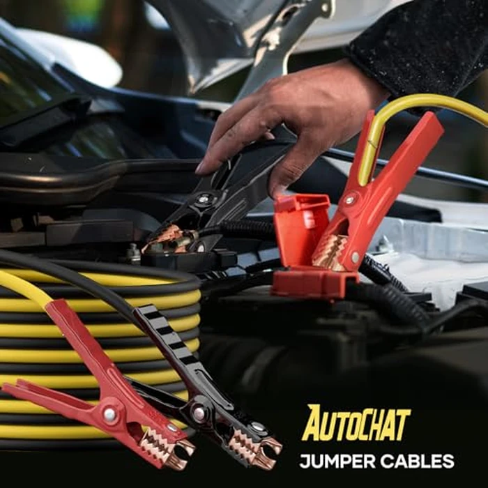 AutoChat Jumper Cables for Car, Heavy Duty Automotive Booster Cables for Car, SUV and Trucks Battery, for Jump Starting Dead or Weak Batteries with Carry Bag, Gloves, Brushes(6 Gauge 16 Feet) by AutoChat - Image 5