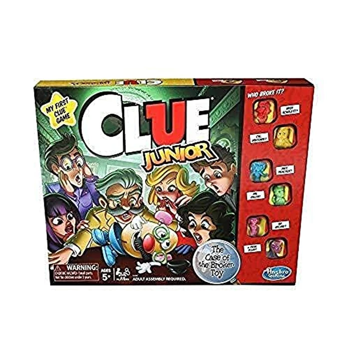 Hasbro Gaming Clue Junior Board Game for Kids Ages 5 and Up, Case of The Broken Toy, Classic Mystery Game for 2-6 Players by Hasbro Gaming - Used - Very Good condition