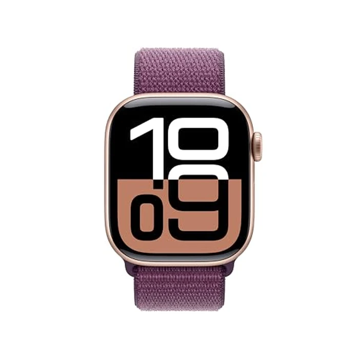 Apple Watch Series 10 [GPS 42mm case] Smartwatch with Rose Gold Aluminum Case with Plum Sport Loop. Fitness Tracker, ECG App, Always-On Retina Display, Carbon Neutral by Apple - Image 3