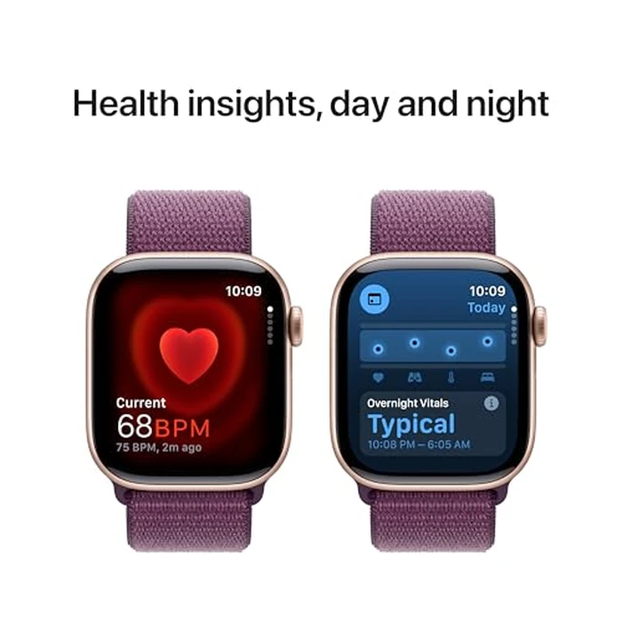 Apple Watch Series 10 [GPS 42mm case] Smartwatch with Rose Gold Aluminum Case with Plum Sport Loop. Fitness Tracker, ECG App, Always-On Retina Display, Carbon Neutral by Apple - Image 6