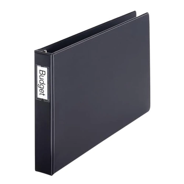 Cardinal Binder Premier with Label Holder for Tabloid 11" x 17" Documents with Easy Open Locking Slant-D Rings, 1.5" Capacity, Black by Cardinal - Image 1