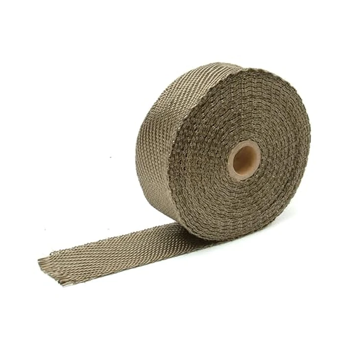 Design Engineering Titanium Exhaust Heat Wrap with Lava Rock Technology - 2" x 50' - Heat Wrap for Exhaust Pipes, Pliable Exhaust Wrap Tape, Withstands 1800 degreesF Direct Heat & 2500 degreesF Intermittent Heat by Design Engineering - Image 1