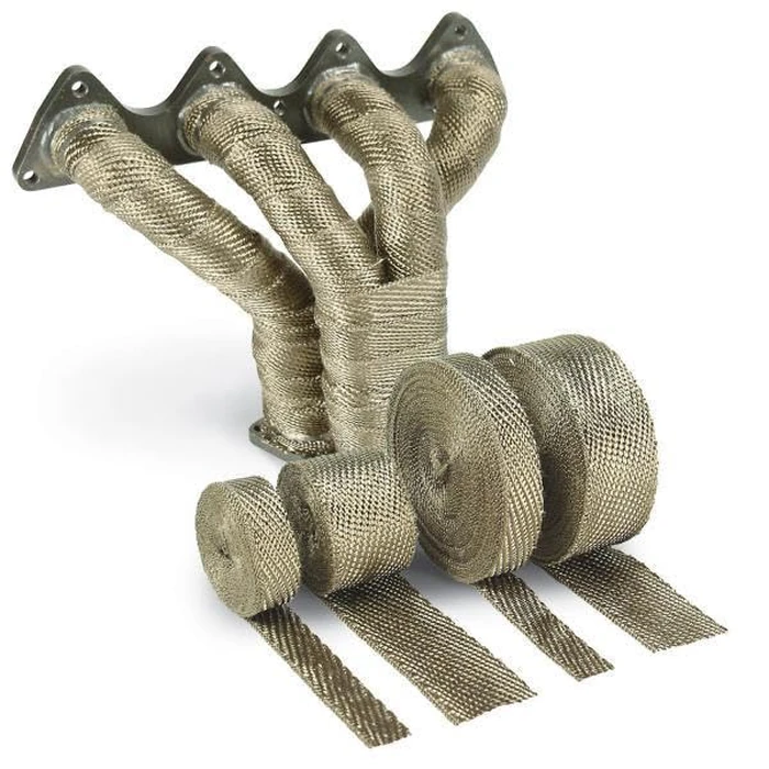 Design Engineering Titanium Exhaust Heat Wrap with Lava Rock Technology - 2" x 50' - Heat Wrap for Exhaust Pipes, Pliable Exhaust Wrap Tape, Withstands 1800 degreesF Direct Heat & 2500 degreesF Intermittent Heat by Design Engineering - Image 4