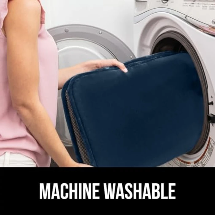 GORILLA GRIP(R) Thick Memory Foam Toilet Rug for Bathroom, U Shaped Washable, Soft Absorbent Velvet Topside Floor Mats, Machine Wash, Cushioned Luxury Rugs for Bath Room, 22.5x19.5 Navy Blue by GORILLA GRIP - Image 9