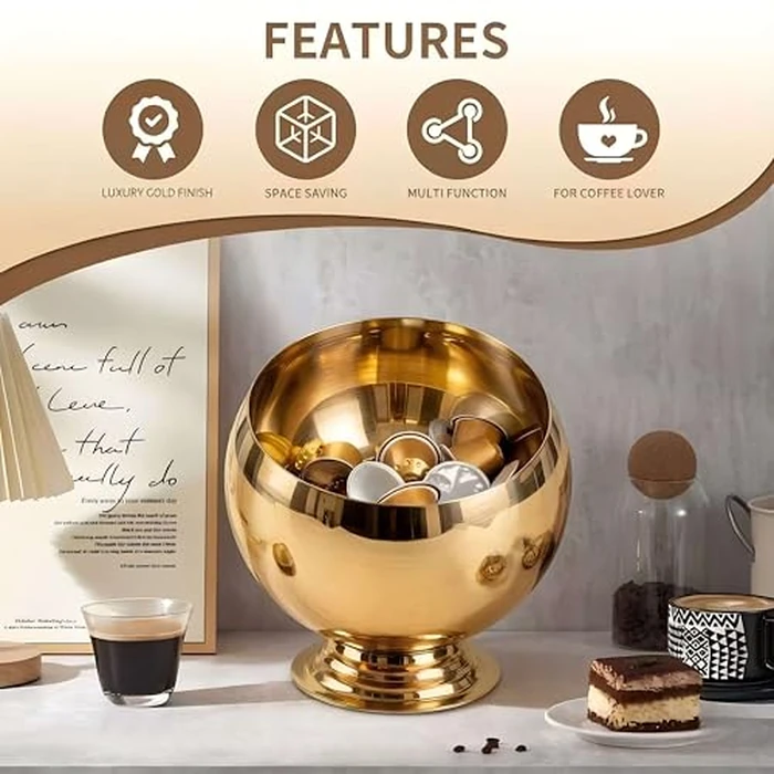 VAWNKUKN Coffee Pod Holder-Coffee Pod Storage-K Cup Holder-Espresso Pod Holder-Coffee Pod Organizer（GOLD by VAWNKUKN - Image 5