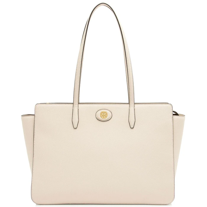 Tory Burch Leather Robinson Tote - Leather - Beige by Tory Burch - Image 1