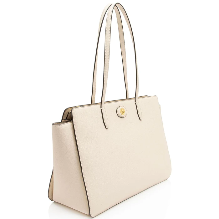 Tory Burch Leather Robinson Tote - Leather - Beige by Tory Burch - Image 2