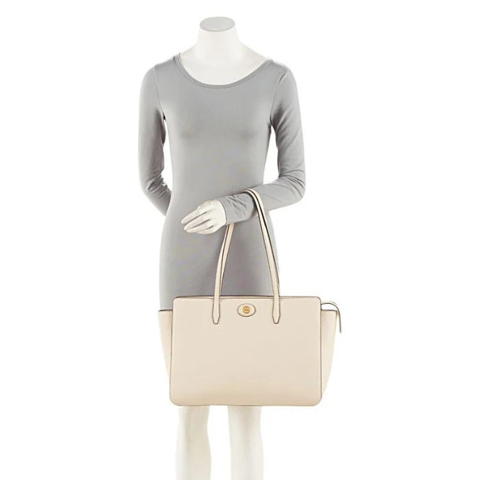 Tory Burch Leather Robinson Tote - Leather - Beige by Tory Burch - Image 5