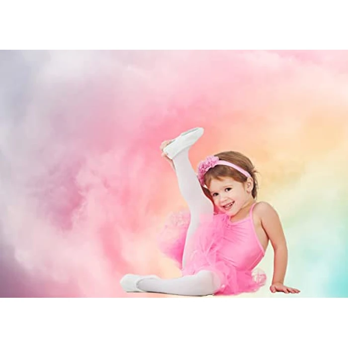 AIIKES 8X6FT Rainbow Cloud Birthday Backdrop Gradient Color Cloud Photography Backdrop Baby Shower Girl Birthday Cake Smash Wedding Party Decoration Photo Studio Props 12-420 by AIIKES - Image 3
