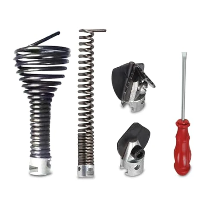 4-Pack 7/8-Inch Drain Snake Attachments for Electric Machine-Includes Saw Cutter,Spade Cutter & Augers - Fits K-1500, K-750, K-1800 & 5/8"-1" Cables-Works for 3" to 6" Pipes by Gengel PIPE - Image 1