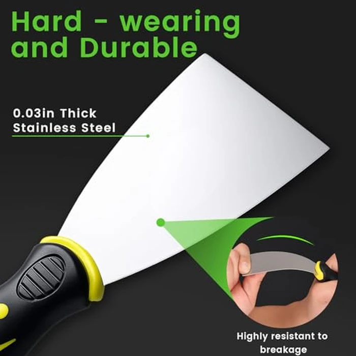 Professional Caulk Gun Kit with Caulk Remover Tool & Putty Knife - 5 in 1 Caulking Tool Set for Caulking Removal, Shower & Bathroom Caulk, Includes Caulking Gun Tool, Caulk Scraper Tool Spackle Knife by Goopreen - Image 6