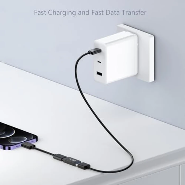 POHFP 5𝐏𝐚𝐜𝐤 𝐔𝐩𝐠𝐫𝐚𝐝𝐞𝐝 USB Female to C Female Adapter, 10GB-Usb3.1 to C Adapter Connector, Bi-Directional High Speed USB Extension Connector Support Charge & Data Sync by POHFP - Image 4